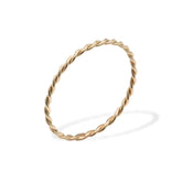 Inel Rasucit din aur roz de 14K